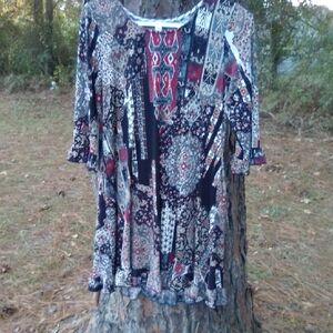 Honeyme Multicolor Patterned Tunic